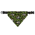 Tropical Sloth Pattern Print Over The Collar Dog Bandana