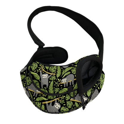 Tropical Sloth Pattern Print Pet Sling Carrier