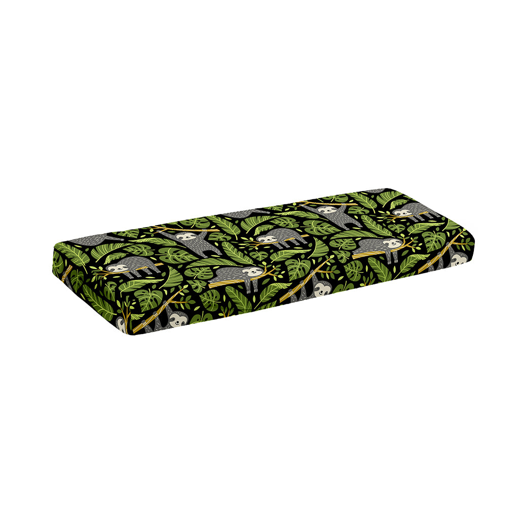 Tropical Sloth Pattern Print Piano Keyboard Cover