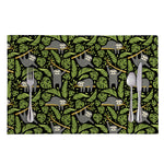 Tropical Sloth Pattern Print Placemat