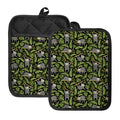 Tropical Sloth Pattern Print Pot Holders With Pocket