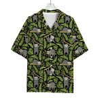 Tropical Sloth Pattern Print Rayon Hawaiian Shirt