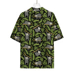 Tropical Sloth Pattern Print Rayon Hawaiian Shirt