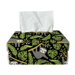 Tropical Sloth Pattern Print Rectangle Tissue Box Cover