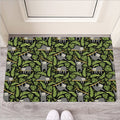 Tropical Sloth Pattern Print Rubber Doormat