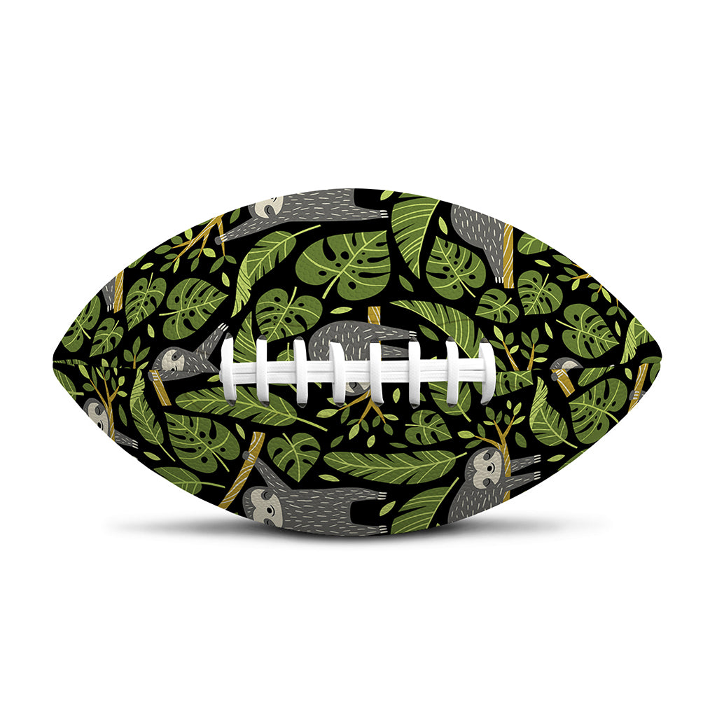 Tropical Sloth Pattern Print Rugby Ball