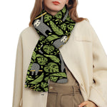 Tropical Sloth Pattern Print Scarf