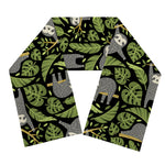 Tropical Sloth Pattern Print Scarf