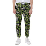 Tropical Sloth Pattern Print Scuba Joggers