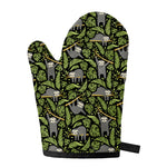 Tropical Sloth Pattern Print Single Oven Mitt