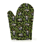 Tropical Sloth Pattern Print Single Oven Mitt