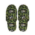 Tropical Sloth Pattern Print Slippers