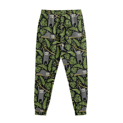 Tropical Sloth Pattern Print Sweatpants