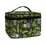 Tropical Sloth Pattern Print Travel Makeup Bag