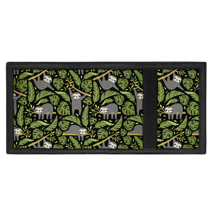 Tropical Sloth Pattern Print Trifold Wallet