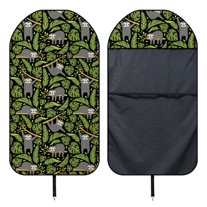 Tropical Sloth Pattern Print Waterproof Car Seat Cover