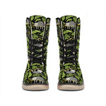 Tropical Sloth Pattern Print Winter Boots