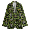 Tropical Sloth Pattern Print Women's Blazer