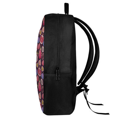 Tropical Summer Fruits Pattern Print 17 Inch Backpack