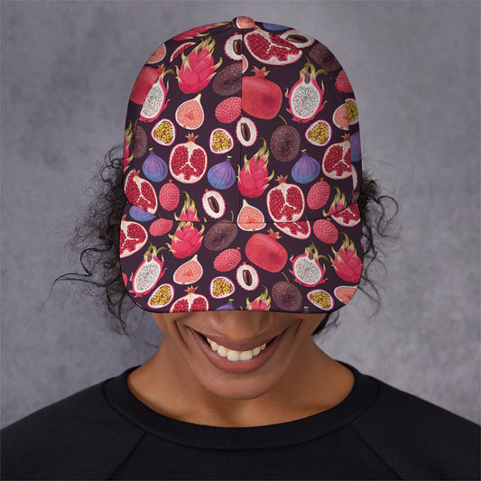 Tropical Summer Fruits Pattern Print Baseball Cap