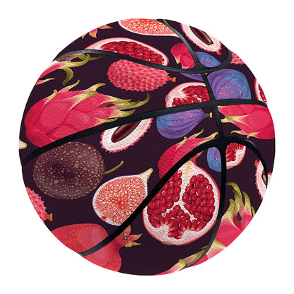 Tropical Summer Fruits Pattern Print Basketball