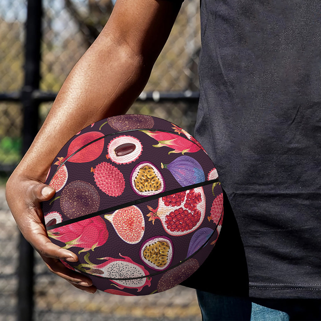 Tropical Summer Fruits Pattern Print Basketball