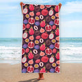 Tropical Summer Fruits Pattern Print Beach Towel