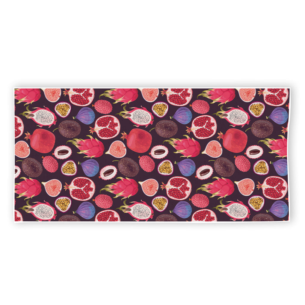 Tropical Summer Fruits Pattern Print Beach Towel