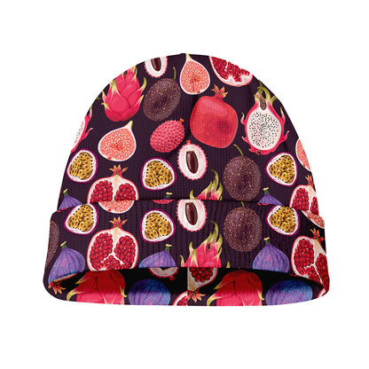 Tropical Summer Fruits Pattern Print Beanie