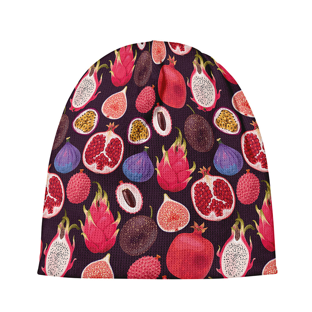 Tropical Summer Fruits Pattern Print Beanie