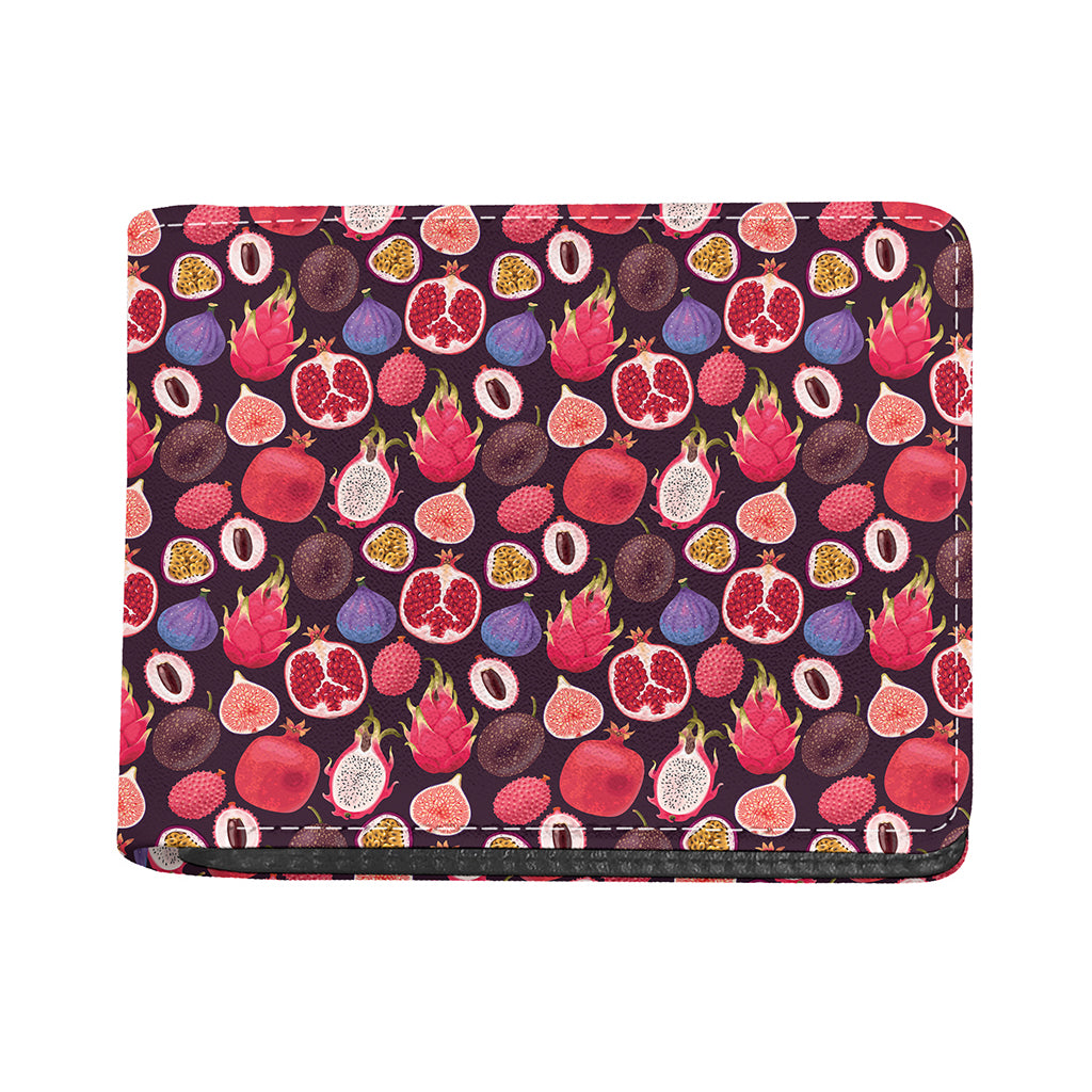 Tropical Summer Fruits Pattern Print Bifold Wallet