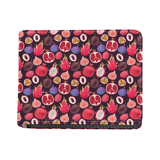 Tropical Summer Fruits Pattern Print Bifold Wallet