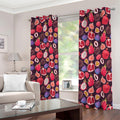 Tropical Summer Fruits Pattern Print Dimout Grommet Curtains