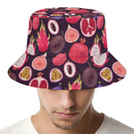 Tropical Summer Fruits Pattern Print Bucket Hat