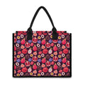 Tropical Summer Fruits Pattern Print Canvas Tote Bag