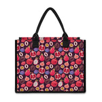 Tropical Summer Fruits Pattern Print Canvas Tote Bag