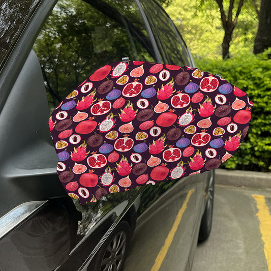 Tropical Summer Fruits Pattern Print Car Side Mirror Covers