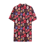 Tropical Summer Fruits Pattern Print Cotton Hawaiian Shirt