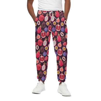 Tropical Summer Fruits Pattern Print Cotton Pants