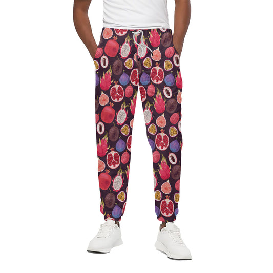 Tropical Summer Fruits Pattern Print Cotton Pants