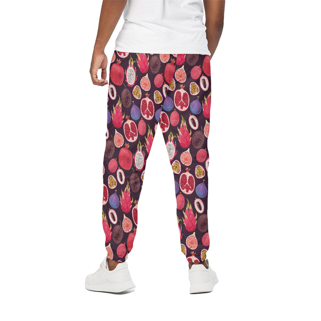 Tropical Summer Fruits Pattern Print Cotton Pants