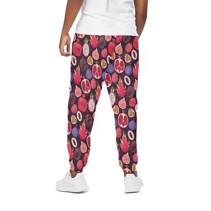 Tropical Summer Fruits Pattern Print Cotton Pants