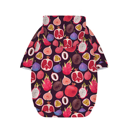 Tropical Summer Fruits Pattern Print Dog Zip Up Hoodie