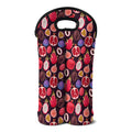 Tropical Summer Fruits Pattern Print Double Neoprene Wine Tote