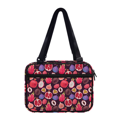 Tropical Summer Fruits Pattern Print Double Strap Bible Bag