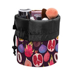 Tropical Summer Fruits Pattern Print Drawstring Makeup Bag