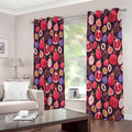 Tropical Summer Fruits Pattern Print Extra Wide Grommet Curtains