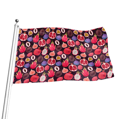 Tropical Summer Fruits Pattern Print Flag