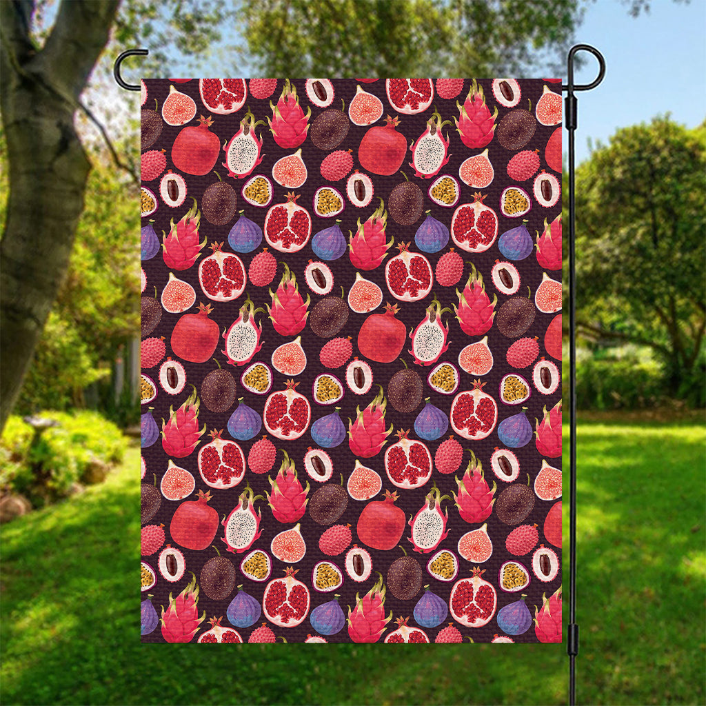 Tropical Summer Fruits Pattern Print Garden Flag