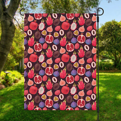 Tropical Summer Fruits Pattern Print Garden Flag